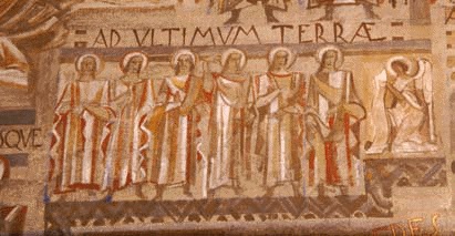 Détail des fresques d'Untersteller de l'église Saint Pierre de Chaillot