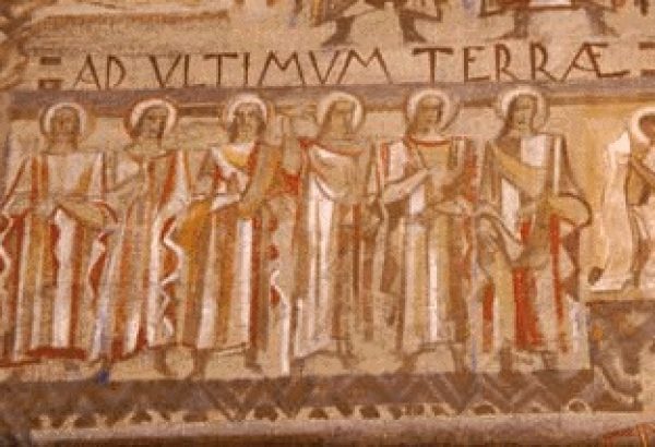 Détail des fresques d'Untersteller de l'église Saint Pierre de Chaillot